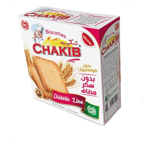 Biscottes Chakib Diététic Line - sans sucre ajouté - 230g