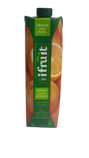 Boisson au jus d'orange avec pulpe Ifruit - 1L