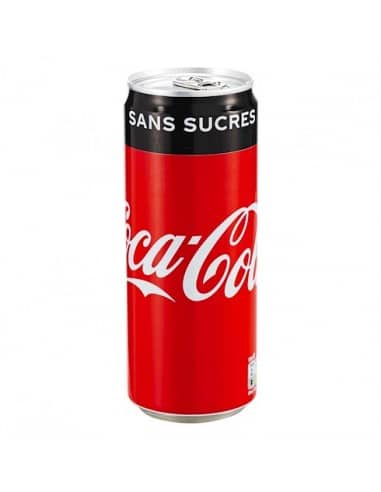 Canette Coca Cola - Sans sucre - 33cl