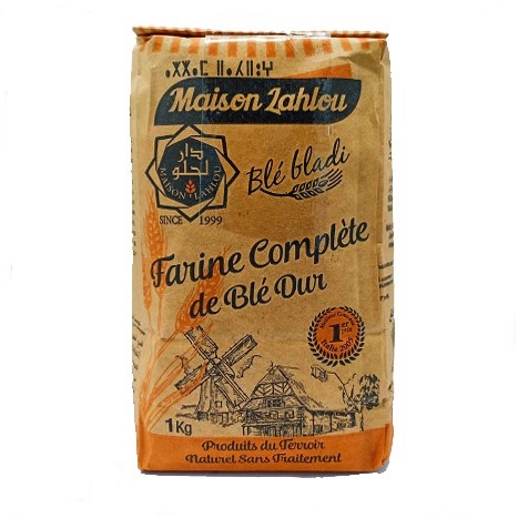 Farine complète de blé dur - Maison Lahlou - 1kg