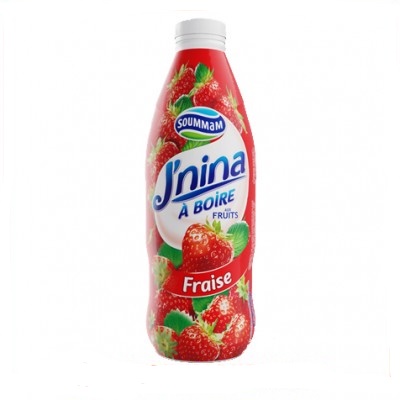 Yaourt à boire J'Nina Soummam - Fraise-1L