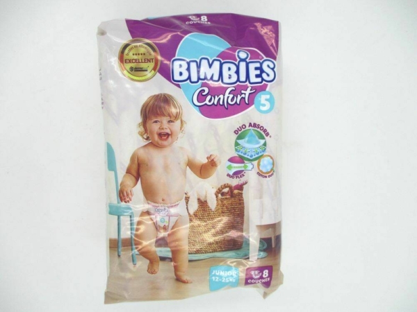 Couches bébé Bimbies -CONFORT JUNIOR - N5 - 8pcs