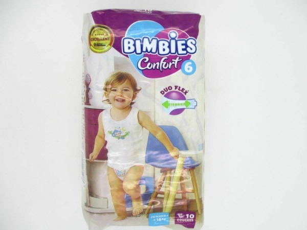 Couches bébé Bimbies - CONFORT JUNIOR - N6 - 10pcs