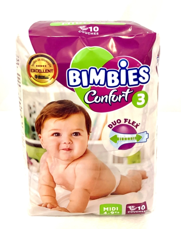 Couches bébé Bimbies-Confort MIDI - N3 - 10pcs