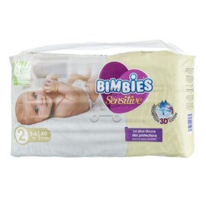 Couches bébé BIMBIES -Sensitive-N2- 40pcs