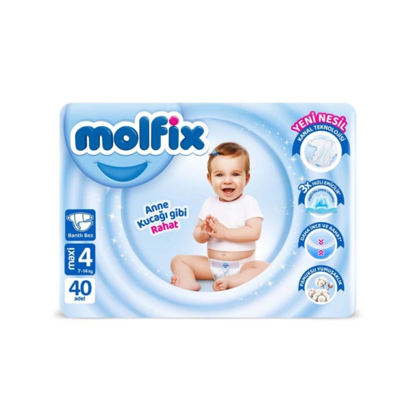 Couches bébé Molfix - N4 - 40pcs