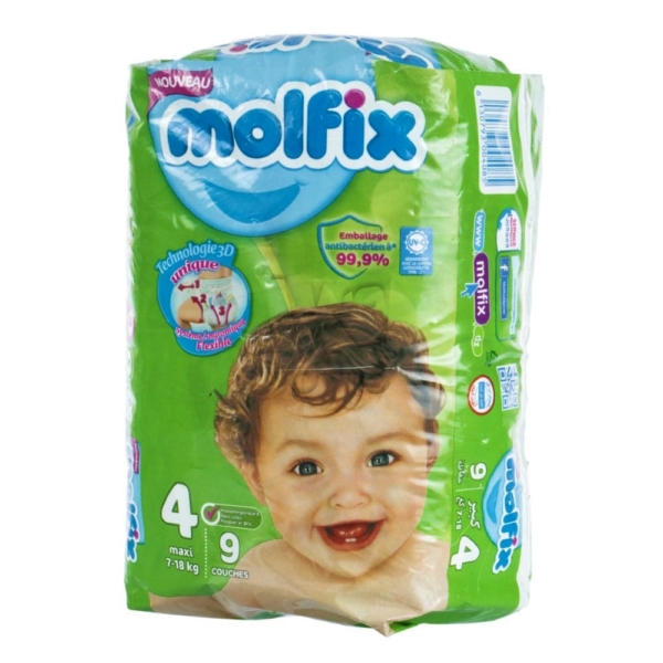 Couches bébé Molfix - N4 - 9pcs