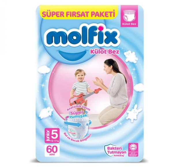 Couches bébé Molfix - N5 - 60pcs