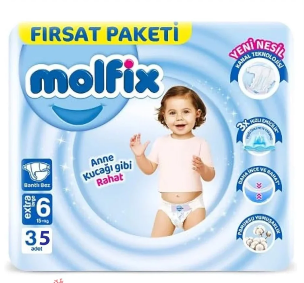 Couches bébé Molfix - N6 - 35pcs