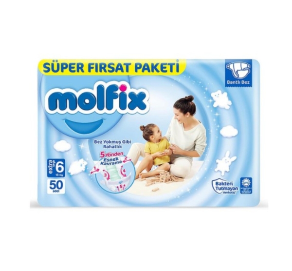 Couches bébé Molfix - N6 - 50pcs