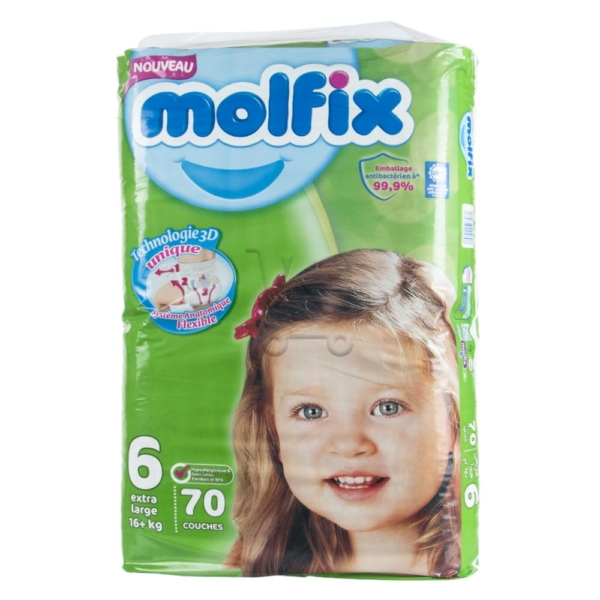 Couches Bébé Molfix n6 - 70pcs