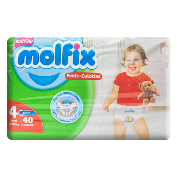 Couches culottes bébé Molfix Pants - N4 - 40pcs