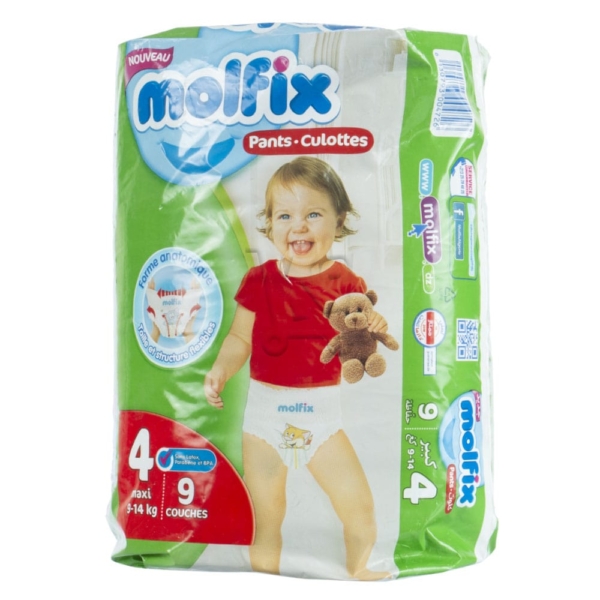 Couches culottes bébé Molfix Pants - N4 - 9pcs