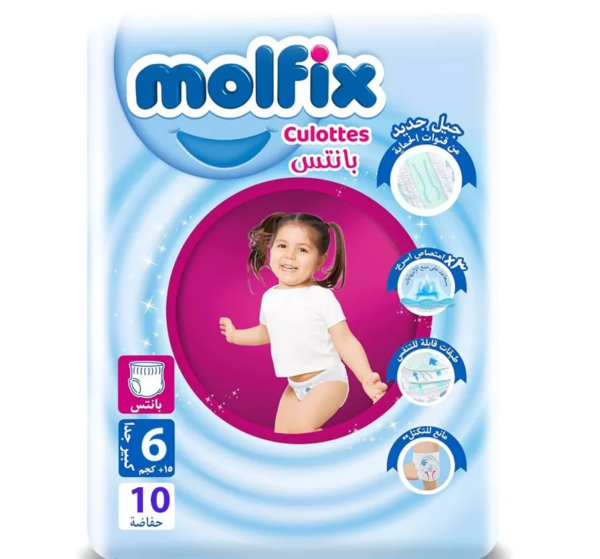 Couches culottes bébé Molfix Pants - N6 - 10pcs