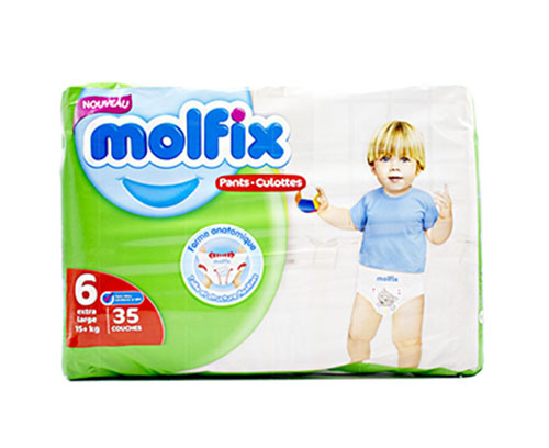 Couches culottes bébé Molfix Pants - N6 - 35pcs