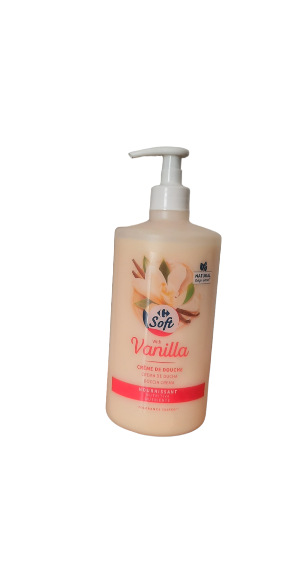 Crème de douche nourrissante - à l'extrait de Vanille - Carrefour Soft - à Pompe 750ml