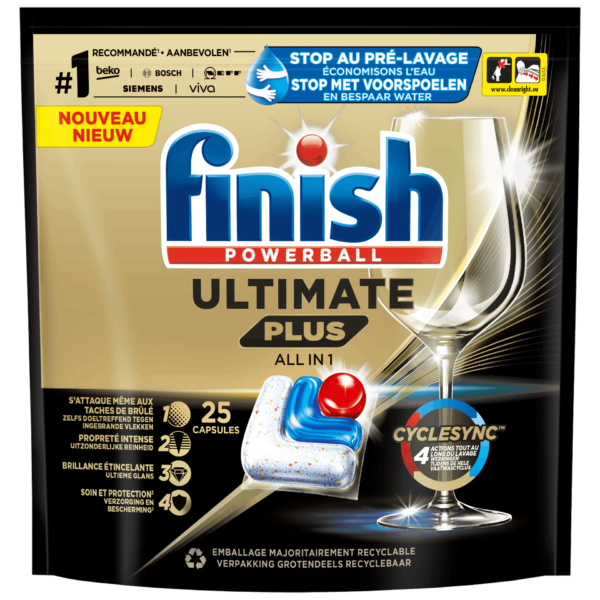 Finish Ultimate Plus ALL IN 1 - pour lave vaisselle - 25 CAP