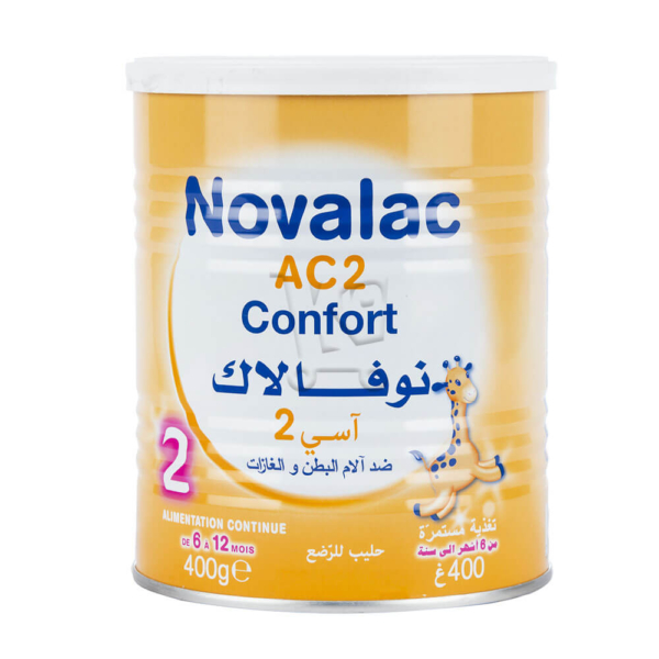 Lait Novalac AC 2 Confort - 2ème age - 6 à 12 mois - 400g