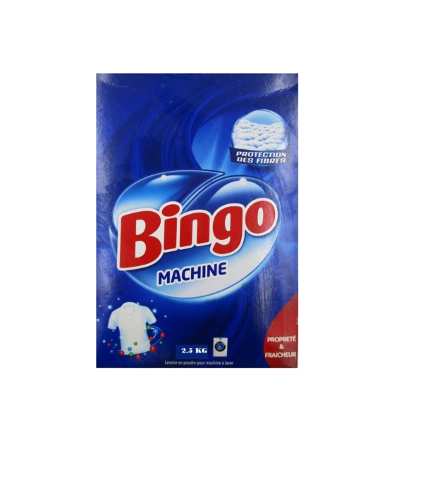 Lessive en poudre Bingo machine - Propreté et Fraîcheur - 2.5kg