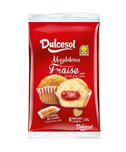 Madeleines Dulcesol - fraise - 6pcs