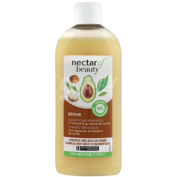 Shampooing purifiant Nectar of Beauty - Repair- à l'avocat-et au beurre de karité - Cheveux très secs - 400ml