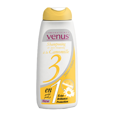 Shampooing Venus 3en1 à la camomille - Cheveux châtains - 245ml