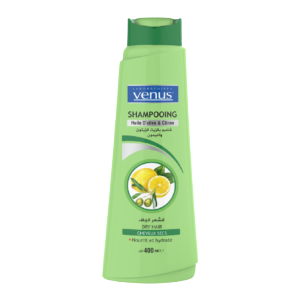 Shampooing Venus - à l'huile d'olive et citron - Cheveux secs - 400ml